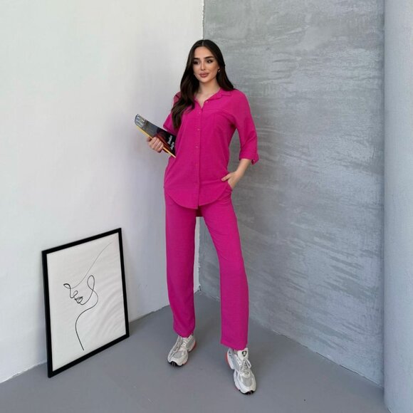 Women Lounge Set Relaxed & Trendy Perfect for Casual Days - S, M, L, XL - Picture 2 of 4